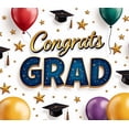thumbnail image 4 of Graduation Party Banner Backdrop Congrats Grad Celebration Decorations Photo Booth School Event Background Supplies Ceremony Decors, 4 of 4