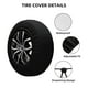 thumbnail image 2 of Balery Rose Full Moon Black Wolf Cubiertas para Neumáticos - Protector Resistente para Neumáticos de Camioneta, SUV, Remolque, Camper y RV-15 inch, 2 of 6