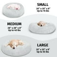 thumbnail image 5 of PETORO Dog Bed, Cat Bed, Pet Bed, Anti-Anxiety Machine Washable Donut Bed, Grey, Large, 5 of 7
