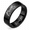 Black, variant on Unisex Pinky Promise Band Ring in Stainless Steel, US Sizes 6-13, 6mm Profile with Linked Hands and Inner I Love You Inscription for Anniversary Gifts