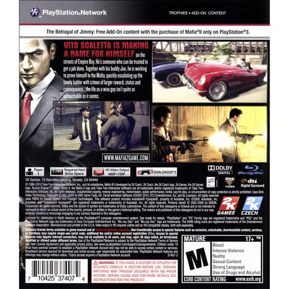 Mafia Ii (PS3) - Pre-Owned 