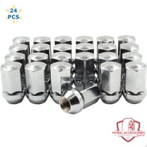 24 Pcs 14mm 1.50 14x1.50 Thread GM 9596070, 611-236 1.77" Long OEM Style Lug Nuts, Chrome 7/8" Hex Fits 2008  Chevy Silverado GMC Sierra 1500