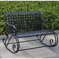 thumbnail image 1 of Pemberly Row Iron Patio Rocker Loveseat in Black, 1 of 3