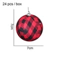 thumbnail image 2 of Plaid Ball Ornaments Christmas Decor Fabric Wrapped Balls Xmas Holiday for Home Decoration, 2 of 5