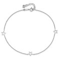 thumbnail image 4 of 14k White Gold Adjustable Star 9 Inch Plus 1 Anklet Ankle Bracelet Celestial, 4 of 11