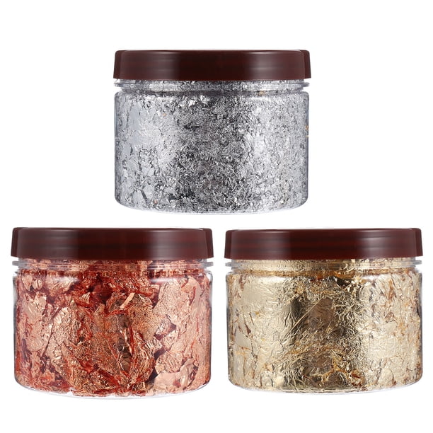 EeaseMX 3 pegatinas para uñas con purpurina dorada y plateada