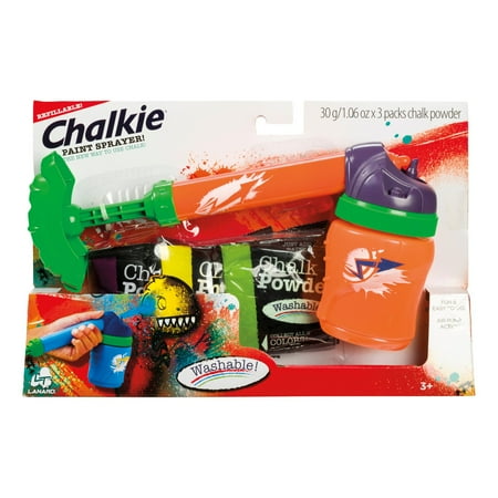 Chalkie Paint Sprayer Toy w/ Refillable Chalk Powder