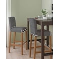 thumbnail image 2 of Farmhouse Black White Striped Bar Stool Covers Set of 6, Modern Stripes Stretch Washable Bar Chair Covers with Backs, Removable Pub Counter Height Chair Cover for Kitchen Dining Room Cafe, 2 of 7