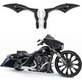 thumbnail image 2 of Black Motorcycle Rear View Mirrors Sportster Side Mirrors for Street Glide Electra Glide Softail Dyna 1982-2019 2020 2021 2022 2023, 2 of 9
