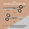 thumbnail image 5 of Ontaki 7 inch Professional Hair Cutting & Thinning Scissors Set Japanese Steel Silver Barber Kit, 5 of 10