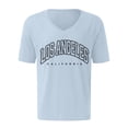 thumbnail image 4 of NinXxx Men's Oversized City Print Crew Neck Loose Casual Sports Tee Light Blue S, 4 of 4