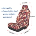thumbnail image 3 of Honeii Skull record Guitar music Print Car Seat Cover,Car Interior Covers,Universal Fit Seat Protector, Compatible with Most Cars, SUVs, Trucks, and Vans, 3 of 5