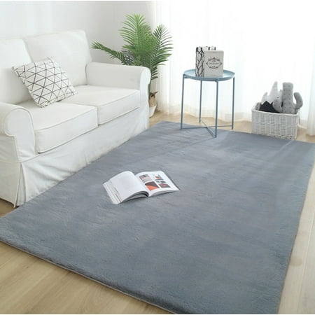 

Namzi Solid Color Plush Table Runner Faux Sheepskin Decorative Shaggy Dresser Scarf Not-Slip Desk Pad Luxury False Fur Dresser Tablecloth-Silver grey 160x230cm(66.29x90.55inch)
