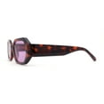 thumbnail image 3 of Womens Angular Bevel Narrow Clout Mod Plastic Sunglasses Tortoise - Purple, 3 of 4