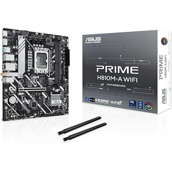 Tarjeta Madre ASUS PRIME H810M-A WIFI LGA 1851 2x DDR5 2x M.2 PCIe 4.0 USB-C WIFI 6E BT 5.3 Micro AT
