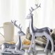 thumbnail image 5 of Resin Deer Ornaments Set of 2 – Elegant Reindeer Sculpture Decor Statue, Modern Gold Antler Figurines for Living Room, Office Desk, Fireplace, Holiday Gift, 5 of 9