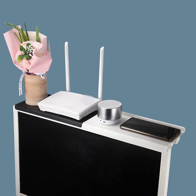 Soporte de escritorio para TV que ahorra espacio, estante de exhibición, enrutador de pantalla, soporte de almacenamiento