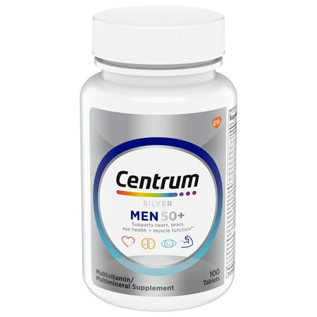 Centrum Silver Mens 50 Plus Multivitamin With Vitamin B & D3, 100 Count