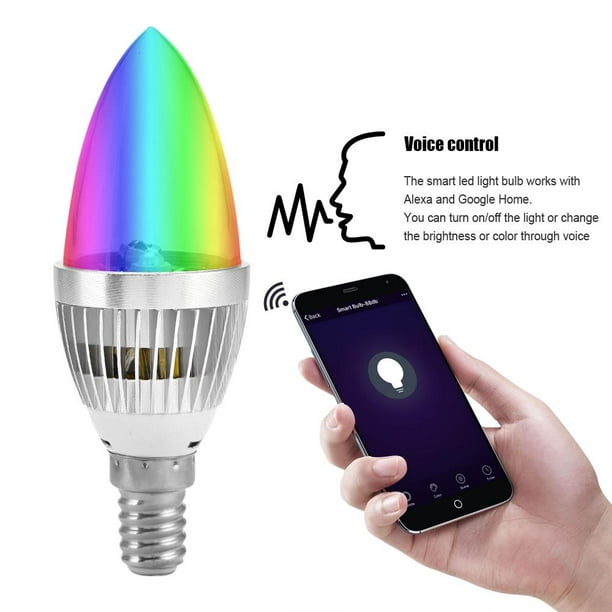 Yosoo E14 / E12 3W RVB LED Changement de couleur de bougie Ampoule + Kit de  contrôle à distance, changement de bougie, RGB LED 