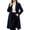Blue, variant on Coats for Women Lapel Collar Button Front Mid‑length Long Sleeve Trench Overcoat with Side Pockets(XX-Large,Coffee)
