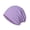 Purple, variant on Unisex Men Women Cotton Solid Plaid Stretch Beanie Hat Elastic Baggy Slouchy Cap