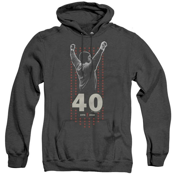 Rocky Stars Adult Heather Hoodie Sweatshirt Black