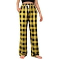 thumbnail image 2 of Womens Pajama Pants Christmas Plaid Summer Casual Loose Drawstring Elastic High Waist Comfy Trousers Straight Leg Long Pajama Pants for Women, 2 of 6