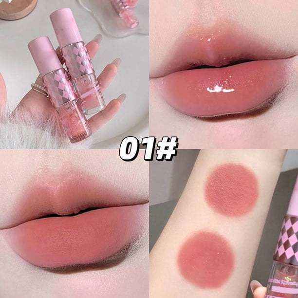 Salud y Belleza, Belleza y Maquillaje, Lápiz Labial/Brillo Labial, Lápiz Labial, Velvet Mist Moisturizing Double Headed Lip Glazes Light Water Light, brillo labial