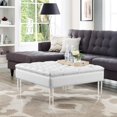 thumbnail image 1 of Inspired Home Stella Ottoman en Faux Cuir Table Basse Carrée Capitonnée, 1 of 7