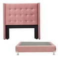 thumbnail image 1 of Box Base Cama Matrimonial + Cabecera Titan Palo de Rosa, 1 of 7