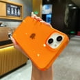 thumbnail image 5 of Compatible with iPhone 14 and iPhone 13 Phone Case Clear Neon Silicone Protective, Cute Flexible Slim TPU Shockproof Bumper Cover for Women and Girls (Orange), 5 of 14