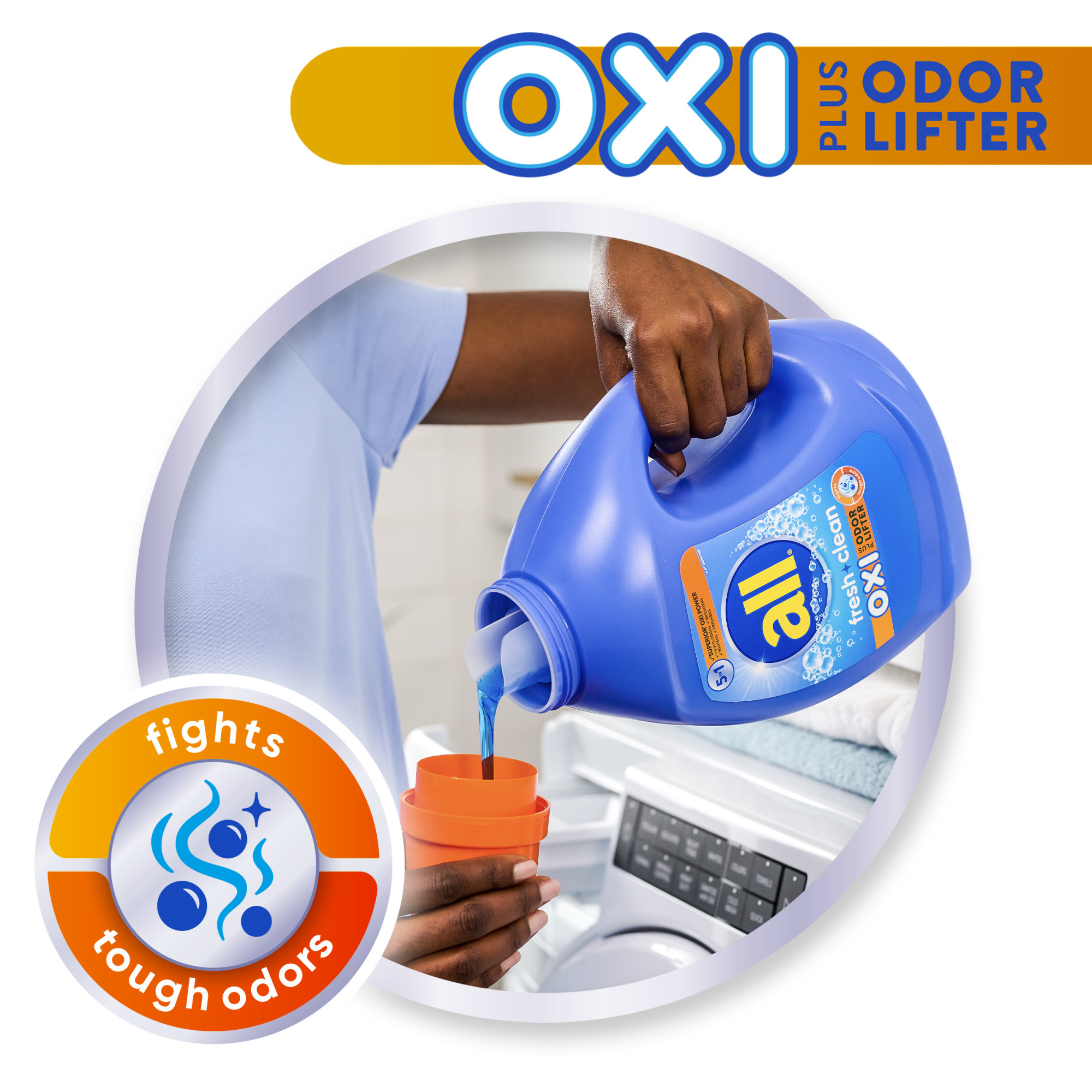 all Liquid Laundry Detergent, Fresh Clean Oxi plus Odor Lifter, 141 fl oz, 79 Loads - image 3 of 5