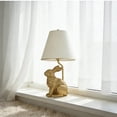 thumbnail image 5 of Decor Collection Lighting Golden Doodle Table Lamp for Home Use, Gold Finish with Tapered Linen Shade, Practical Household Accent Lighting for Everyday Living Room or Bedroom Decor, 5 of 5
