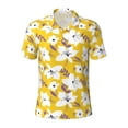 thumbnail image 2 of Daiia Lilies Flowers Pattern Men’s Polo Shirts,Solid Deck Shirt,Classic Fit, Breathable Cotton Polo for Casual and Sport Wear-Large, 2 of 7