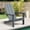 Grey, variant on JP Outdoor Modern Adirondack Chair, Outdoor Oversize Plastic Fire Pit Chair,Gray