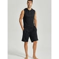 thumbnail image 5 of YUSHOW Men's 2 Piece Summer Outfits Sleeveless Hoodie and Gym Shorts Set Breathable Mesh Workout Set, Size M, 5 of 11