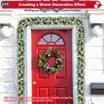 thumbnail image 2 of Yexmas 9ft Large Christmas Garland, Multi-Purpose Xmas Wreath with 45 LED Lights, Decorated with Pinecones, Berry Clusters, Battery Operated, 2 of 9