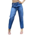 thumbnail image 1 of Jeans Mujer Tiro Alto Corte Mom Mezclilla 100% Algodón, 1 of 7