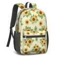 thumbnail image 2 of Sunflower Yellow Pattern 17" Waterproof Oxford School Backpacks for Teens, S-Shape Padded Straps, for School, Travel, Hiking, Camping, 2 of 5
