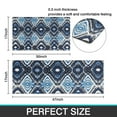 thumbnail image 7 of Blue Ethnic Geometric Pattern Kitchen Rugs Sets Of 2,Anti Fatigue Kitchen Mat Rugs Non Slip Washable,Decorative Kitchen Floor Mats for Kitchen,Sink,Laundry,17"x30"+17"x47", 7 of 7