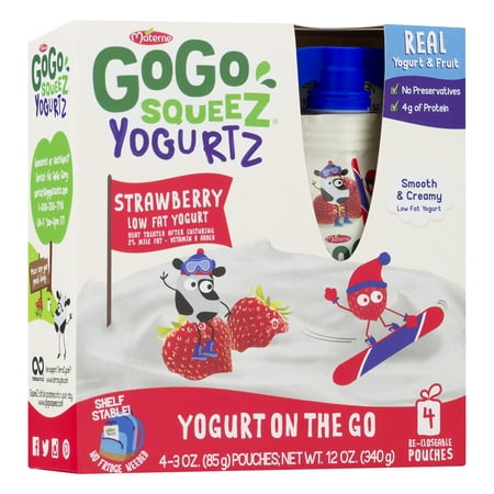 UPC 840426100195 product image for GoGo squeeZ YogurtZ Strawberry 3oz 4PK | upcitemdb.com