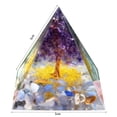thumbnail image 2 of Crystal Gem Pyramid Meditation Healing Home Office Art Decoration Estatuilla Regalos, 2 of 6