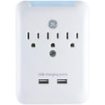 thumbnail image 1 of GE 11157 Robinet Surge, 3 Prises, 540J, USB 2.1A, Blanc, 1 of 6