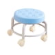 thumbnail image 2 of Silla giratoria con asiento bajo con ruedas, taburete de pedicura pequeño, resistente y resistente, 360 grados azul, 2 of 9