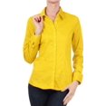 thumbnail image 3 of KOGMO Womens Basic Long Sleeve Button Down Shirts Office Work Blouse (S-3X), 3 of 7