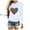 White, variant on ICHUANYI Womens Trendy Casual Crewneck Sweatshirt Long Sleeve Heart Print Shirt Soft Lightweight Loose Top Fall Winter Clothing 2023