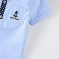 thumbnail image 6 of Uniform Shirts for Boys Fashion Turndown Collar Short Sleeve Dress Shirt Summer Tops Kids Clothes Size 3-14, 6 of 6