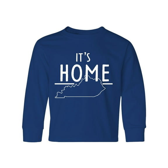 Inktastic It's Home- State of Kentucky Outline Long Sleeve Youth T-Shirt