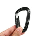thumbnail image 2 of 2pcs 12KN Carabiner Clips D-Ring Locking Key  for Camping Climbing Hiking, 2 of 7