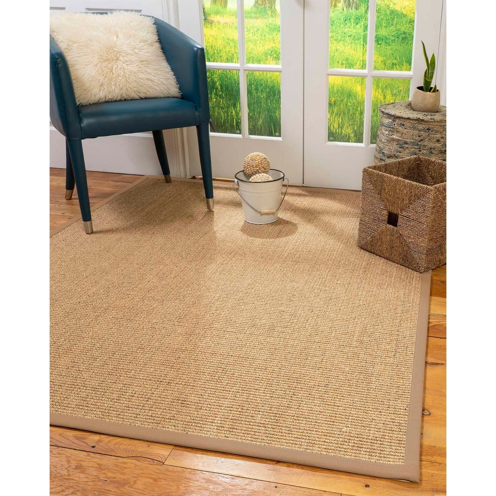 Natural Area Rugs 100, Natural Fiber Handmade Studio, Gold/Multi Sisal